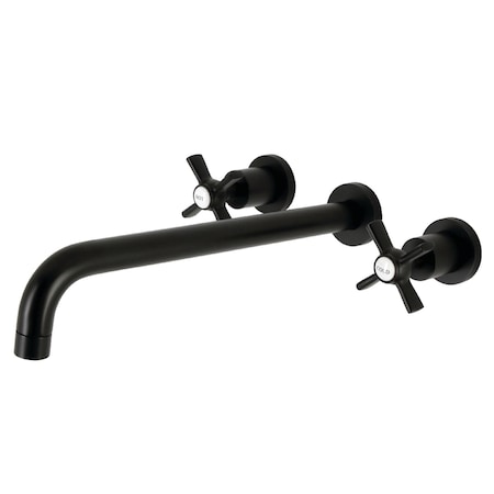 Kingston Brass KS8040ZX Wall Mount Tub Faucet, Matte Black KS8040ZX